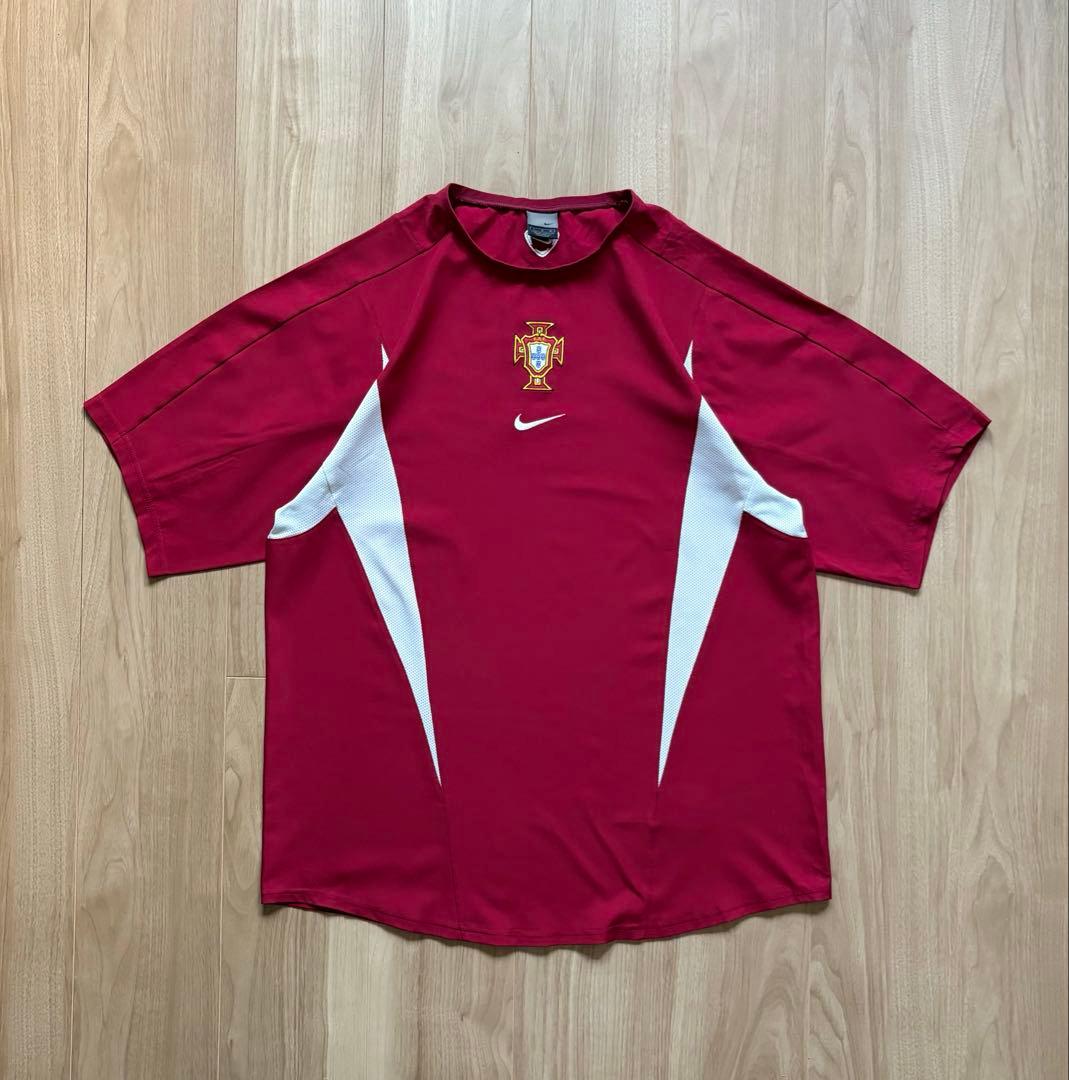 00sNIKEナイキセンターロゴポルトガル代表フットボールtシャツ半袖サッカー