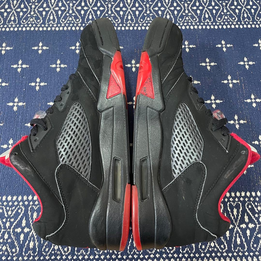 NIKE JORDAN 5 28cm 黒/赤