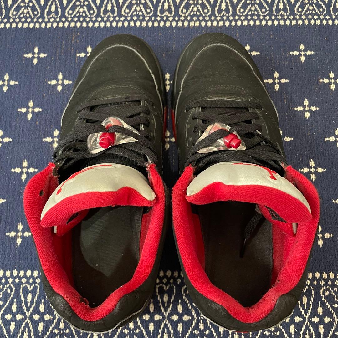 NIKE JORDAN 5 28cm 黒/赤