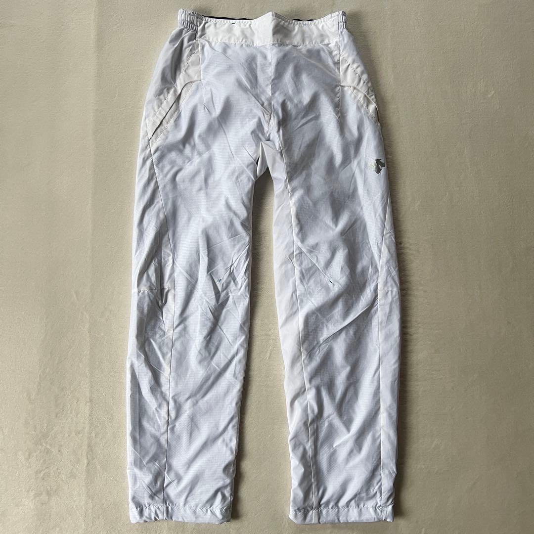 DESCENTE デサント M 上下セットアップ ナイロンジャケット 白ホワイト