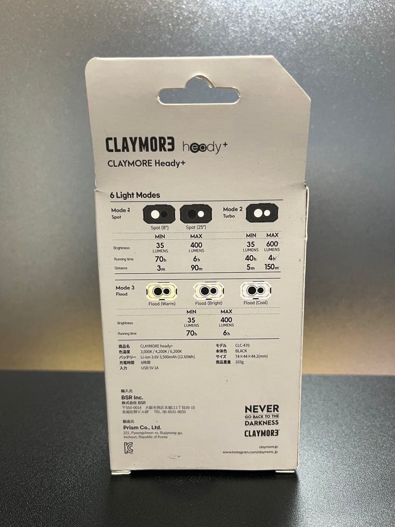 【新品未使用】クレイモア CLAYMORE HEADY+ LEDヘッドライト