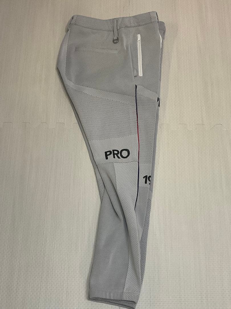 パーリーゲイツ パッチワーク サーマルニットパネル ジャガードパンツ PGPRO