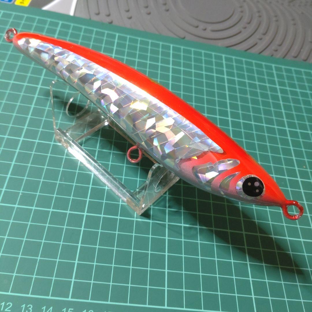 将栄丸　スライドダイバー190F ハンドメイドウッドルアー　ダイビングペンシル