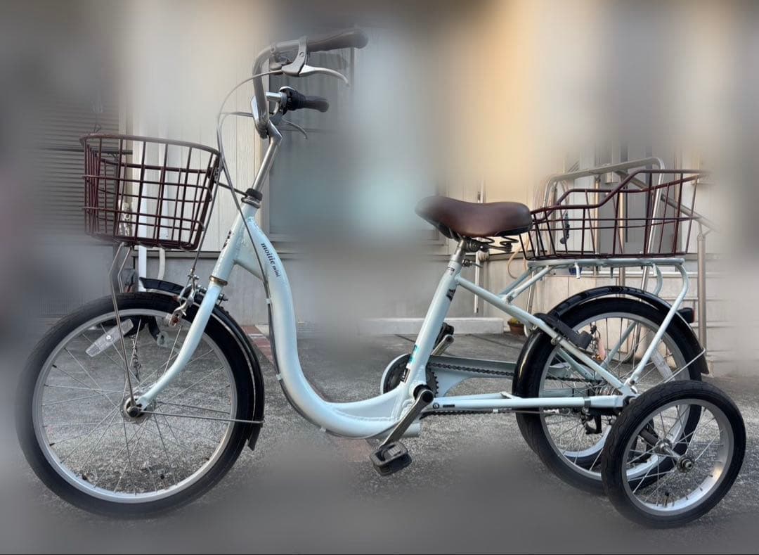 値下げ❗️ シティサイクル カゴ付き　倒れない　自転車　高齢者　四輪