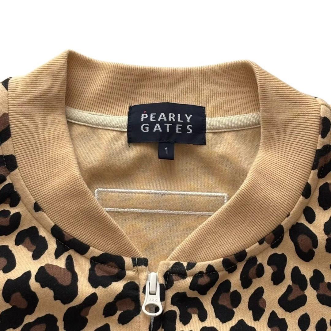 PEARLY GATES パーリーゲイツ ジップジャケット ベージュ レオパード