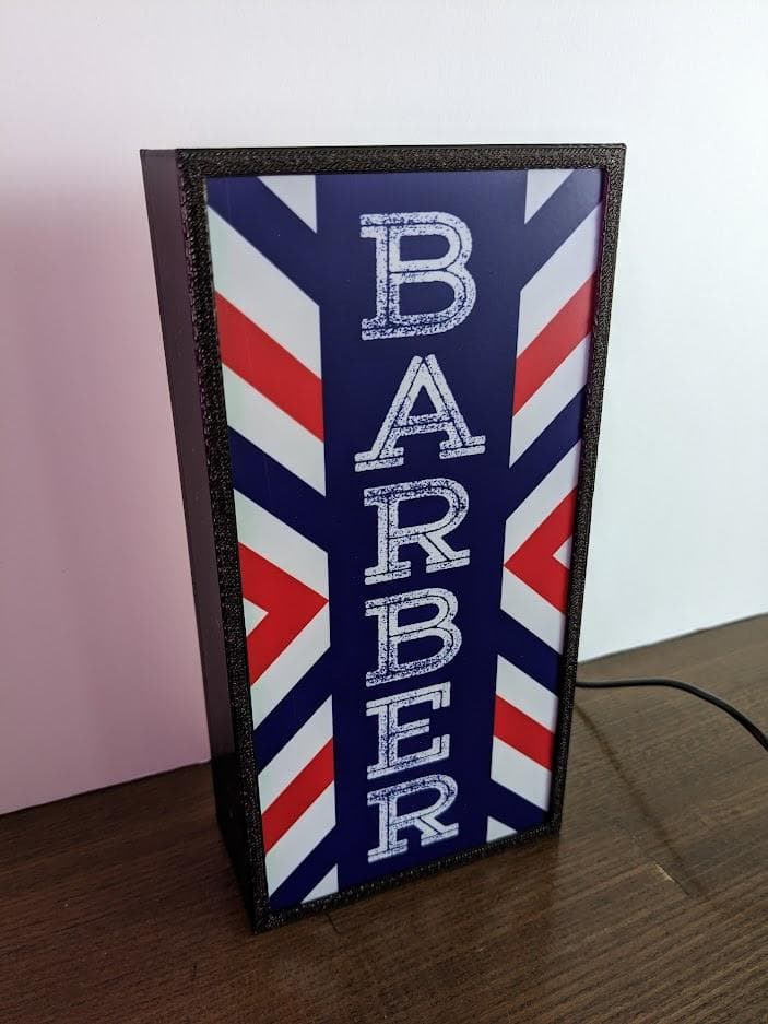 バーバー 理容室 ヘアーサロン 2 サイン 看板 置物 雑貨 LEDライトBOX