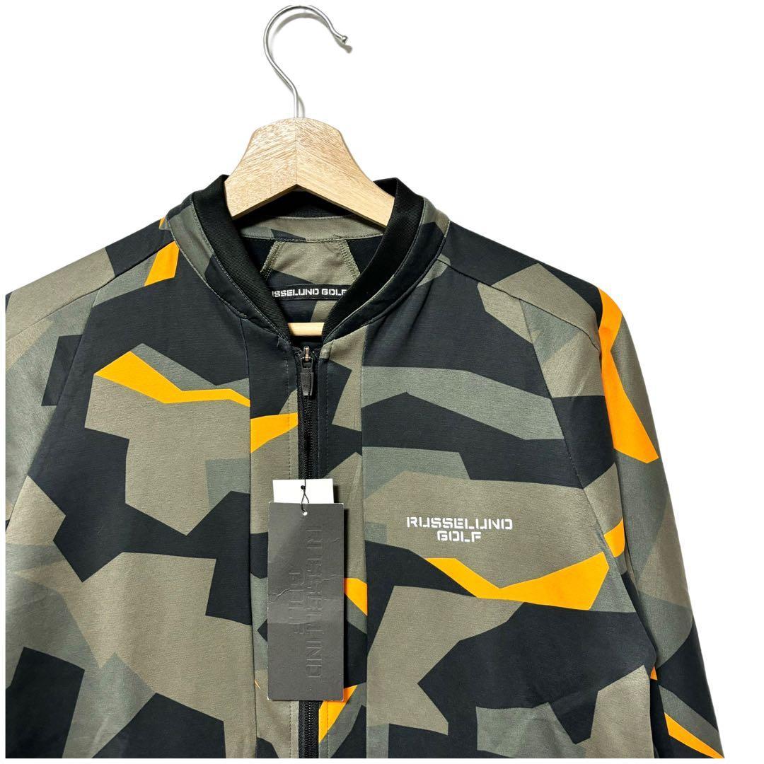 ラッセルノ ゴルフ リフレクター ロゴ ジップアップ ジャケット カモ 2XL