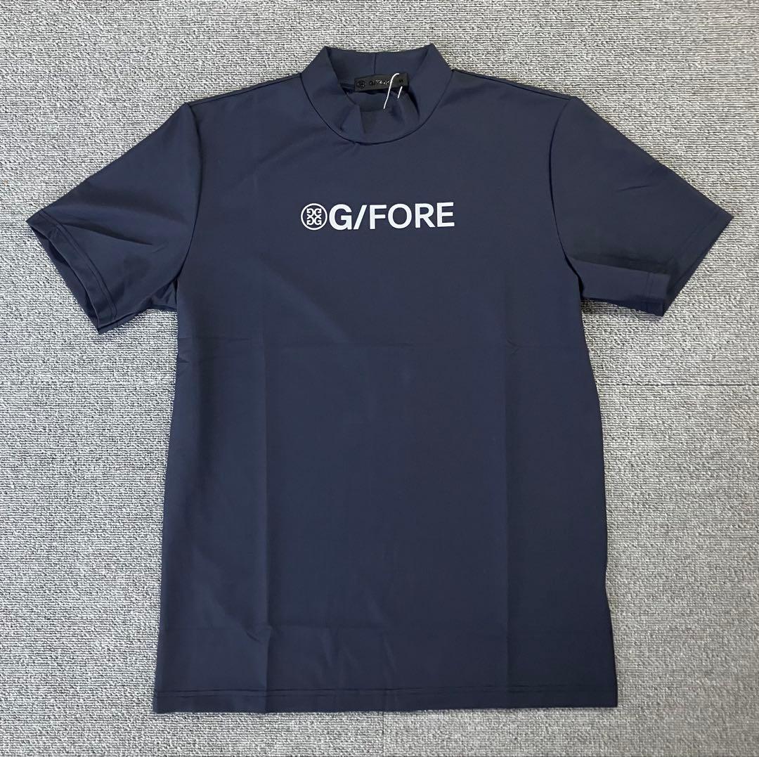 G/FORE ジーフォア Mサイズ モックネックT-シャツ ネイビー