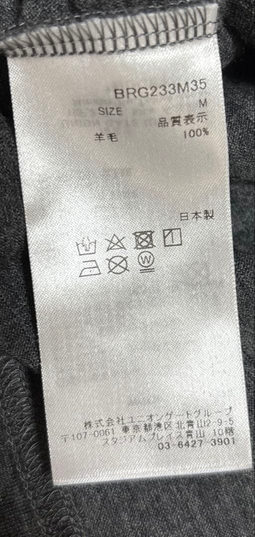 BRIEFING GOLF メリノウール タートル M