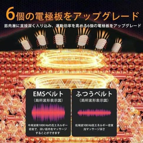 EMS 腹筋ベルト ジェルシート不要 腹筋 ステンレス電極パッド 筋トレ