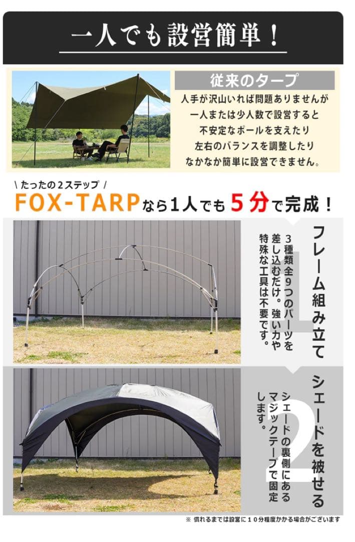 FUTUREFOX 自立式タープ FOX-TARP＋ 専用 サイドウォール