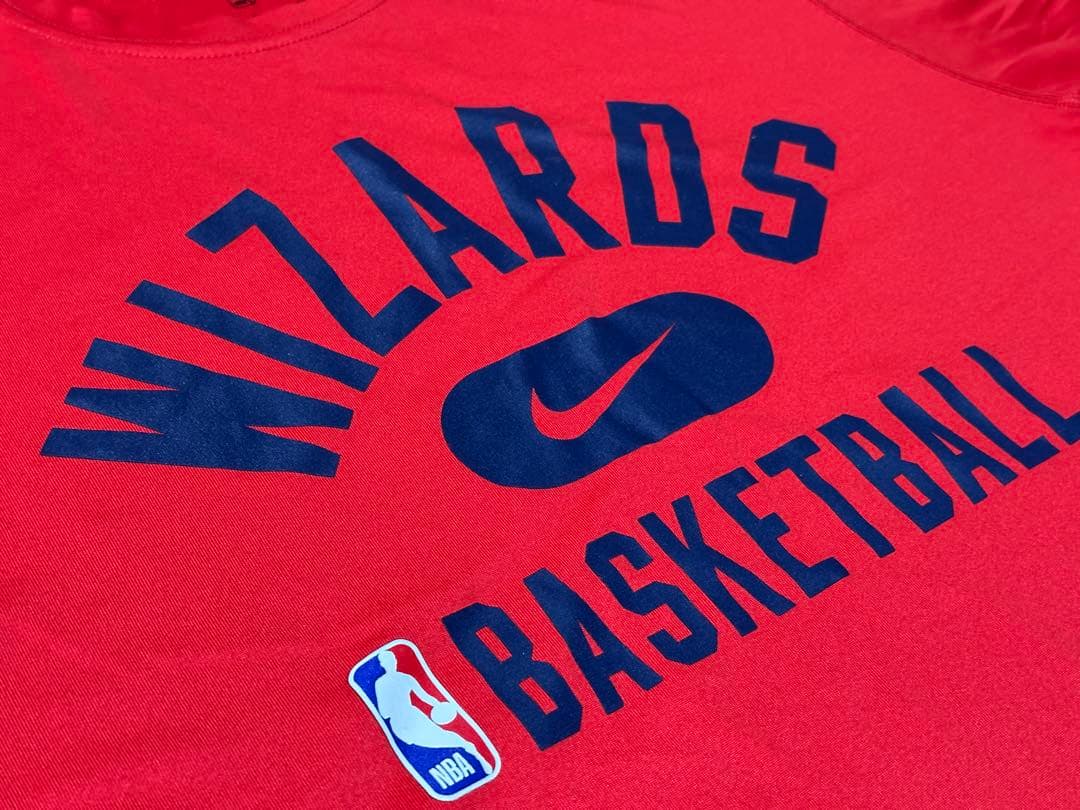ウィザーズNIKE NBA選手支給品UsedレッドプラクティスTシャツMサイズ