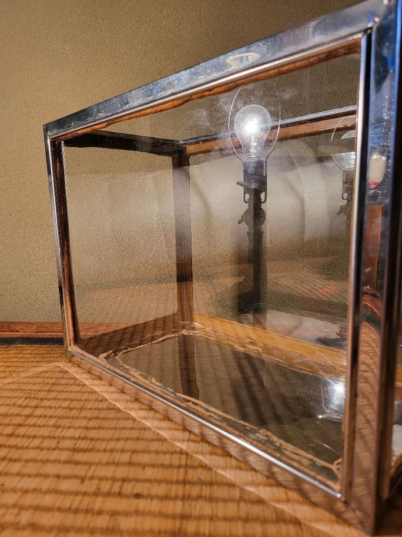 【ジャンク品】　ステンレス 水槽　ガラス　レトロ　ヴィンテージ