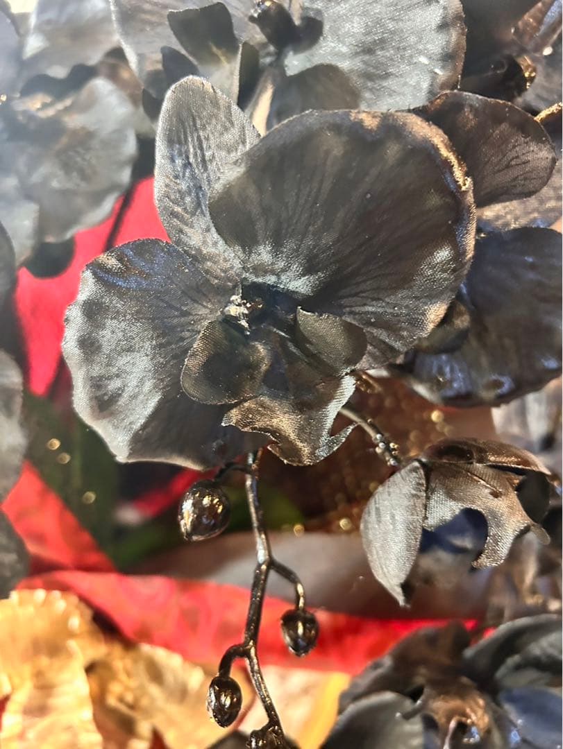 光触媒　人工観葉植物　ウォールグリーン　フェイクグリーン　ブラック胡蝶蘭6650