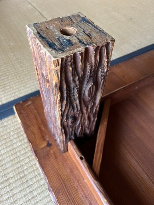 アンティークの座敷机　天然木　座卓