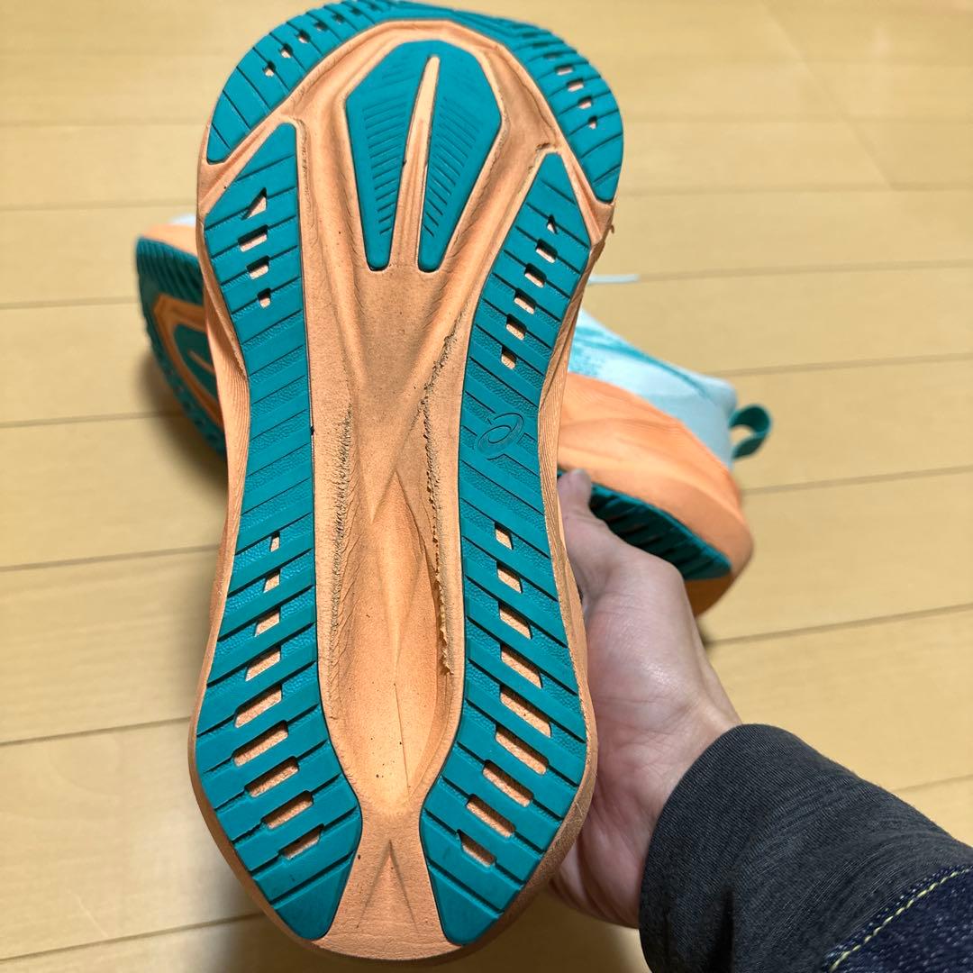 ノヴァブラスト5 ASICS ランニングシューズ アクア/オレンジ/26㎝