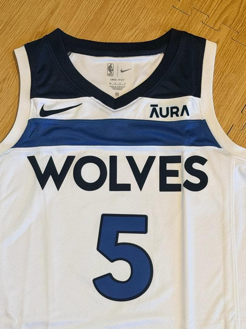 【新品】NBA ウルブズ アンソニー・エドワーズ ユニフォーム 白 S