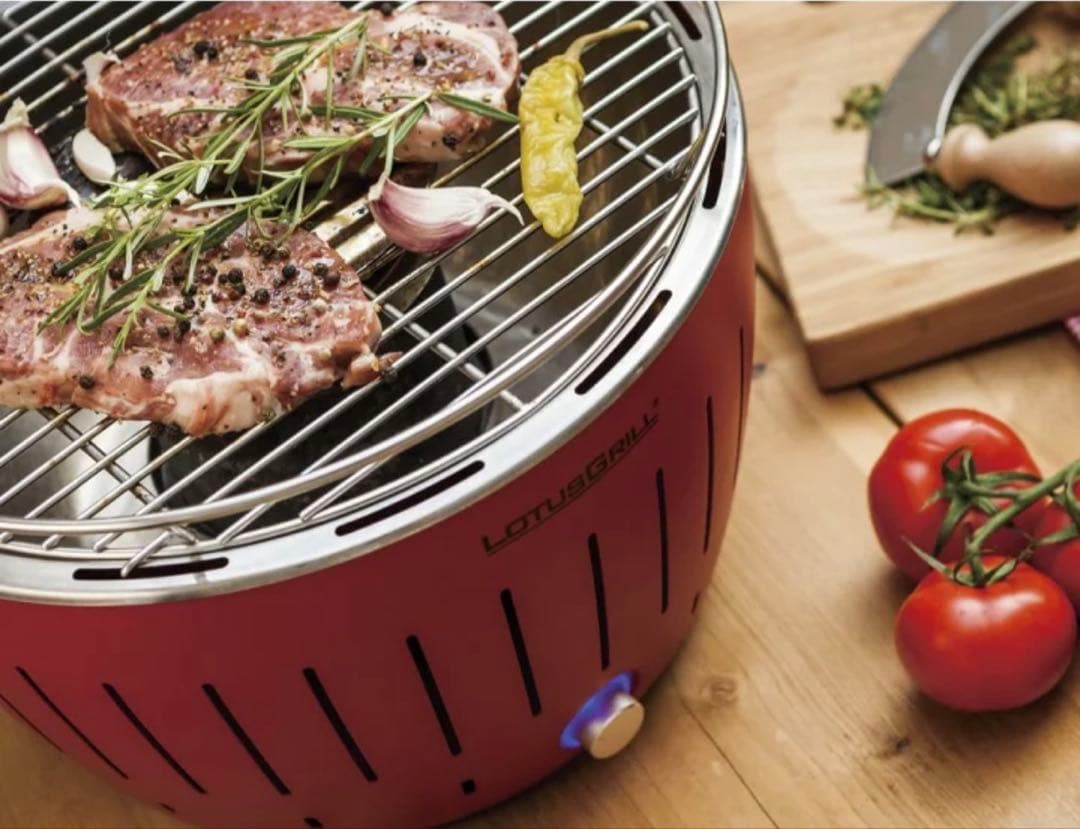 LOTUSGRILL ポータブルグリル　レッド　35センチ