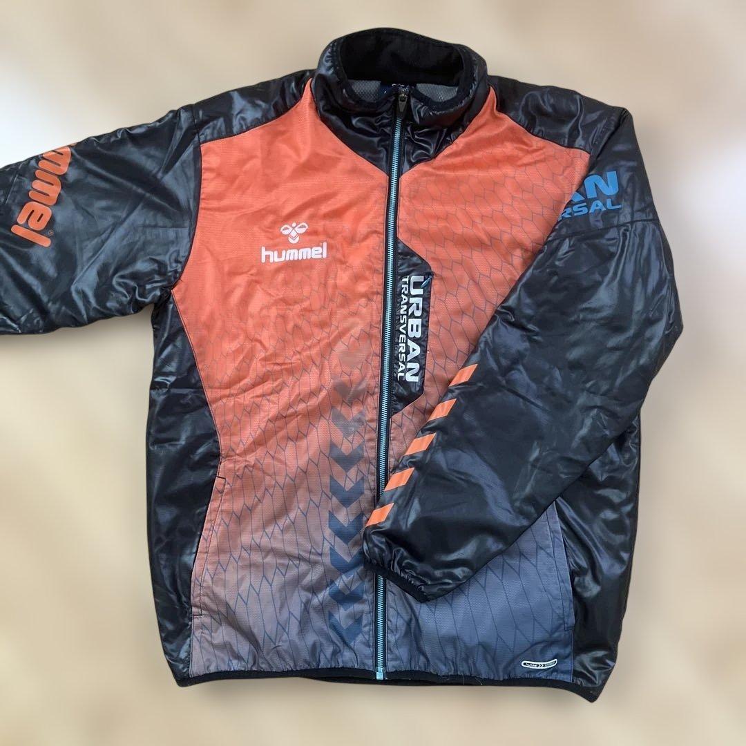 hummel ウィンドブレーカー上下セット オレンジ・ブラック