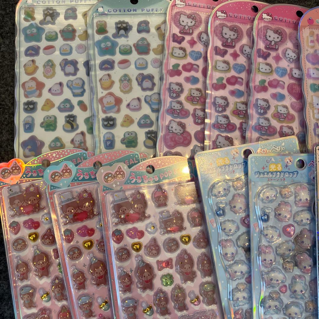 【正規品】【コットンパフィうるちゅるプチドロ等】 キャラシールまとめ売り