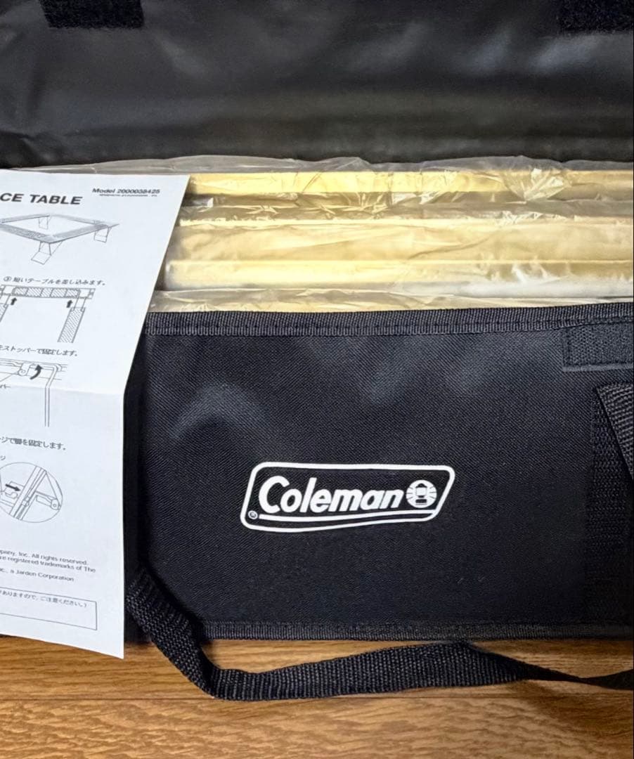 新品未使用Colemanファイアープレイステーブル ゴールド 収納バッグ付き