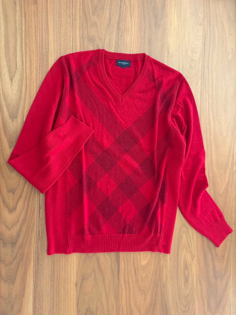BURBERRY GOLF ニット セーター Vネック ゴルフウェアLサイズ美品