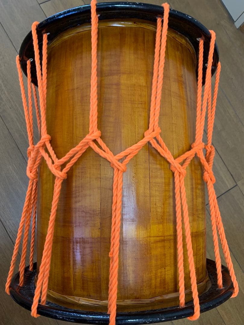 桶胴太鼓　和太鼓　W48cm 約5.6キロ　担ぎ桶太鼓　現状品