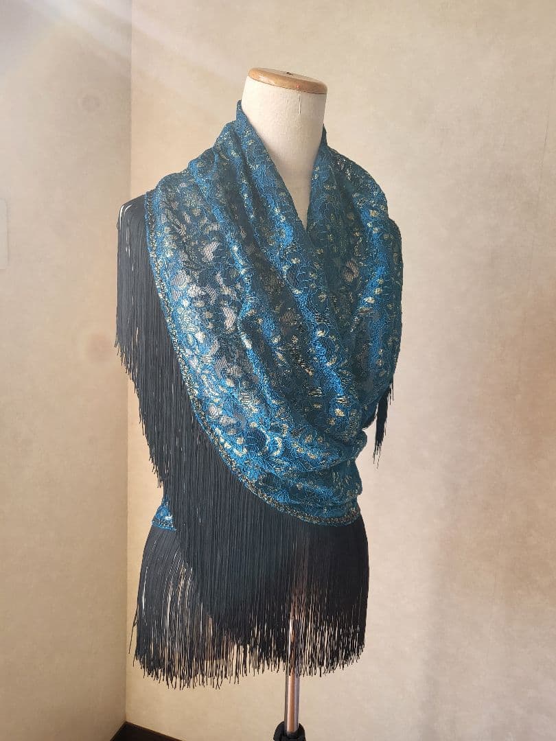 フラメンコ ロングシージョ セルリアンブルー 群青 衣装