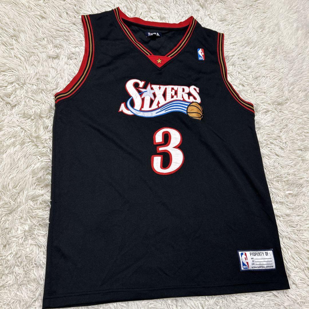 NBA アメリカ　バスケットボール　シクサーズ　アイバーソン　ユニフォーム　刺繍