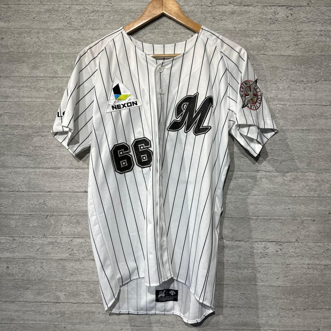 【美品】千葉ロッテマリーンズ　ユニフォーム　背番号66 岡田幸文元選手　M