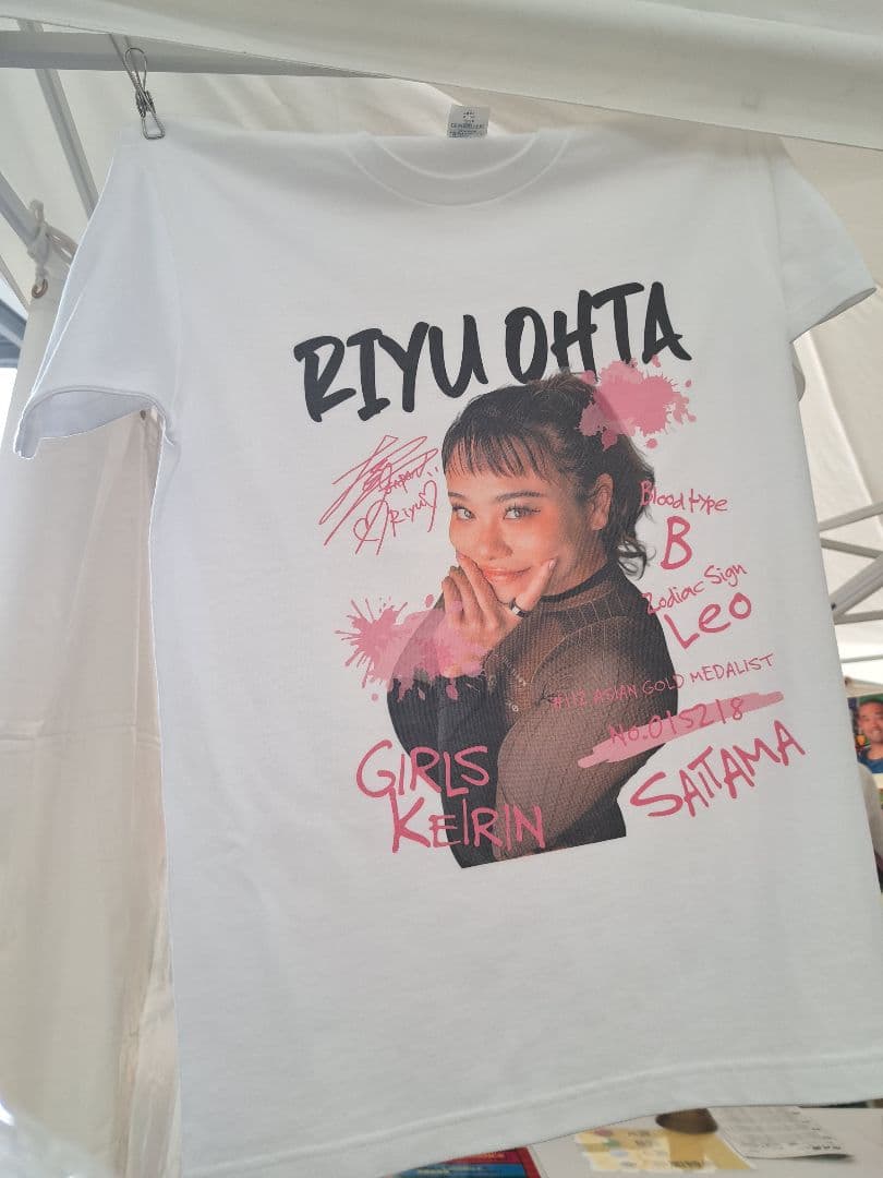 太田りゆ ガールズ競輪 KEIRIN Tシャツ Ｌサイズ 印刷サイン入　ケイリン