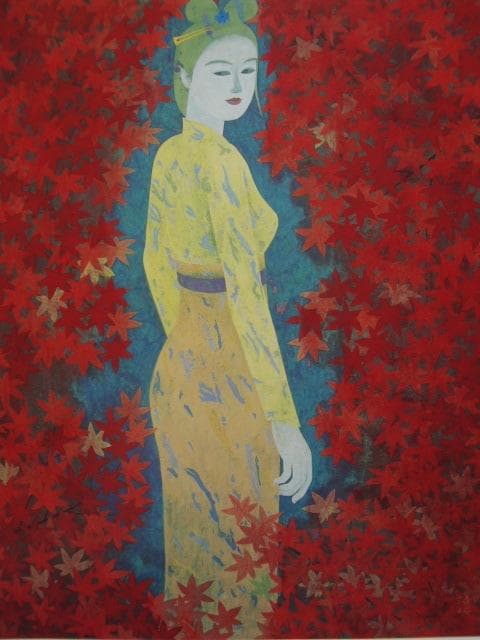 鈴木靖将、【何処へ】、新品高級額 額装付、日本画 希少画集画 状態良好