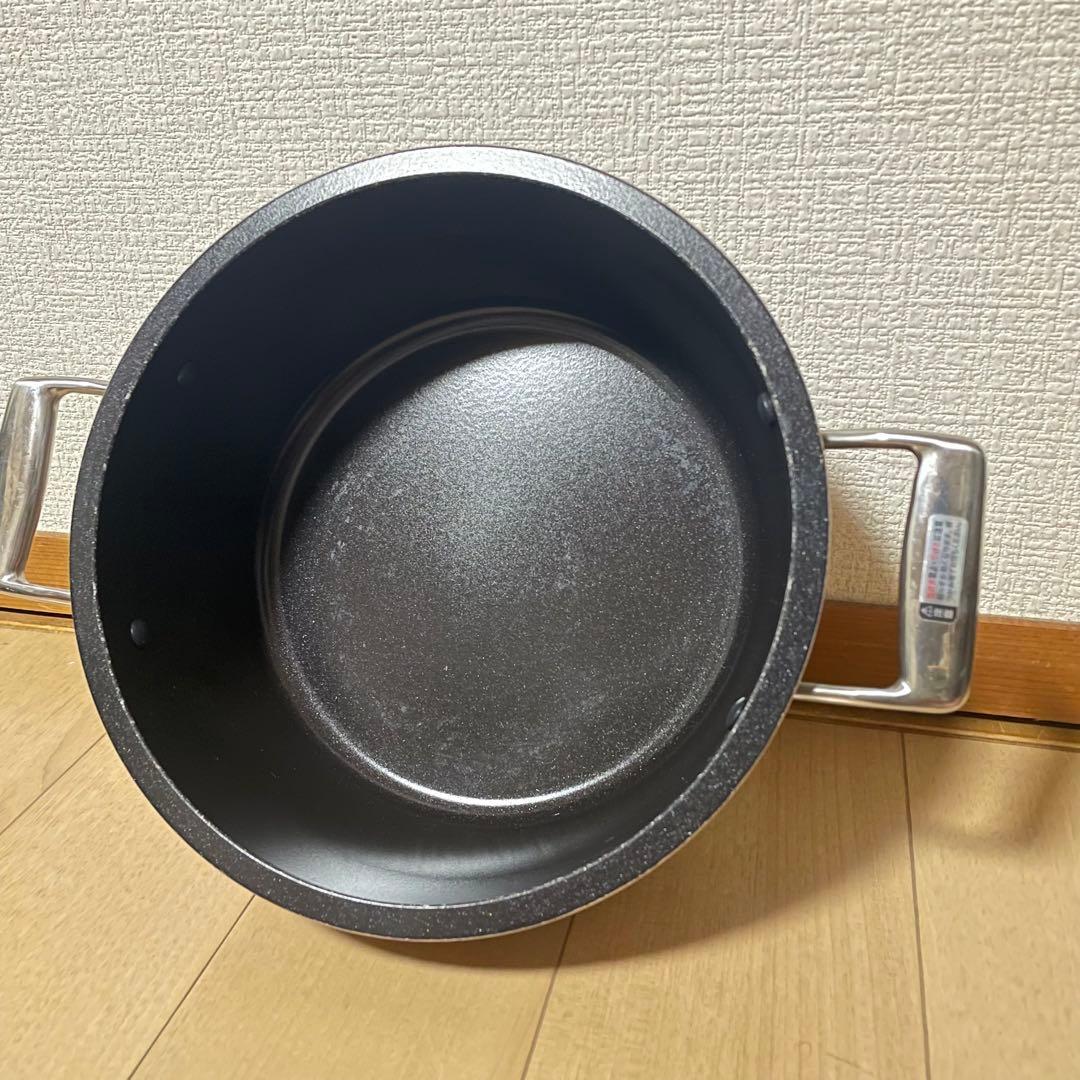 北陸アルミニウム HAMON アルミ鋳造 琺瑯鍋 21cm 薄桜