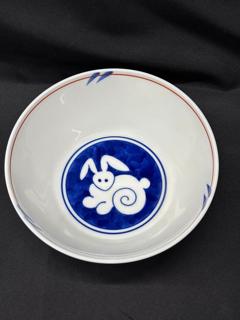 【美品】深川製磁　深川　月見うさぎ　深鉢　鉢　1700-069