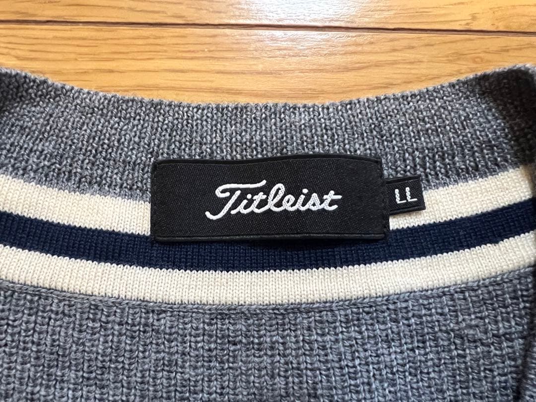 Titleist グレー Vネック セーター LL