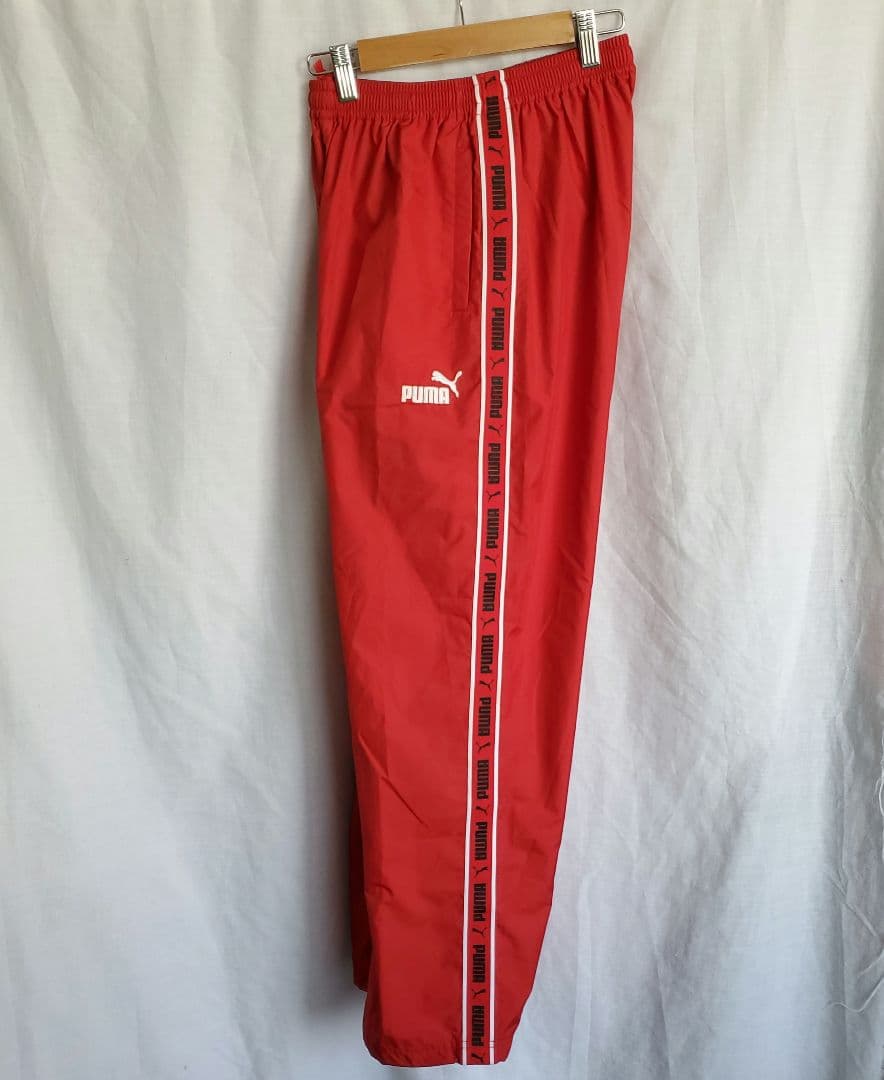 90s/PUMA ビンテージテープロゴ ラインパンツ トラックパンツ ナイロン