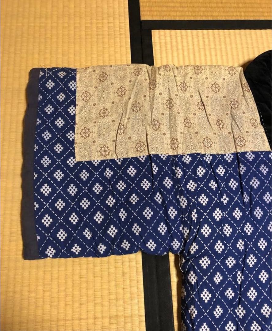 袖付布団　かい巻き　(青)