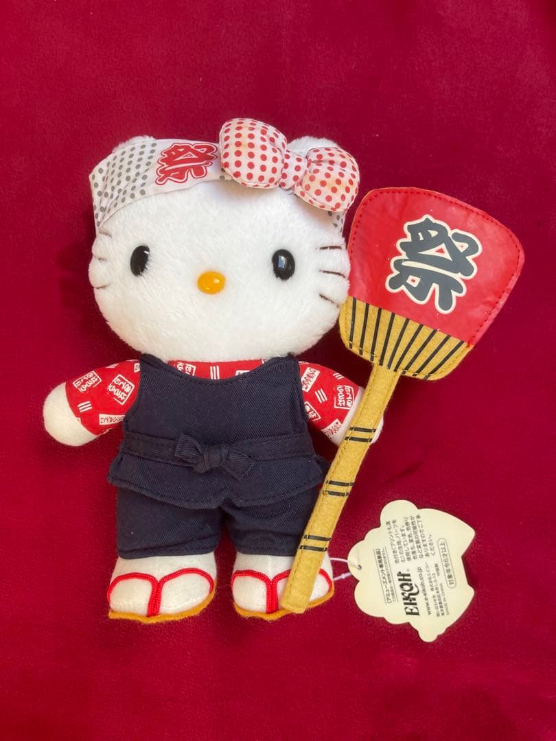 激レア·タグ付き☆ハローキティ キティ サンリオ 祭り マスコット ぬいぐるみ
