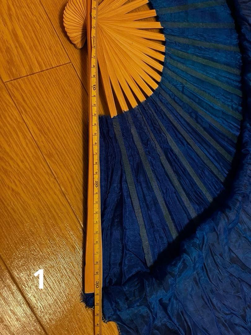 美品 ベリーダンス、ファンベール両手、ベール ブレスレット、シルク100ブルー系