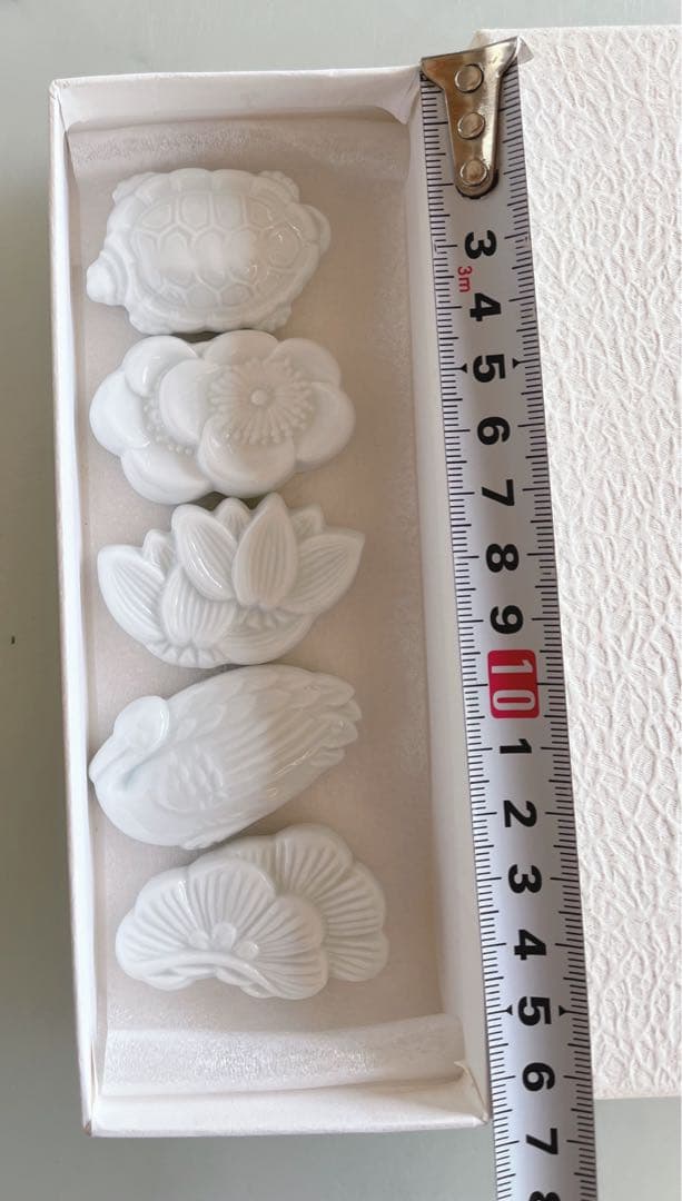陶器製 箸置き 5個セット　井上萬二 お正月　縁起物