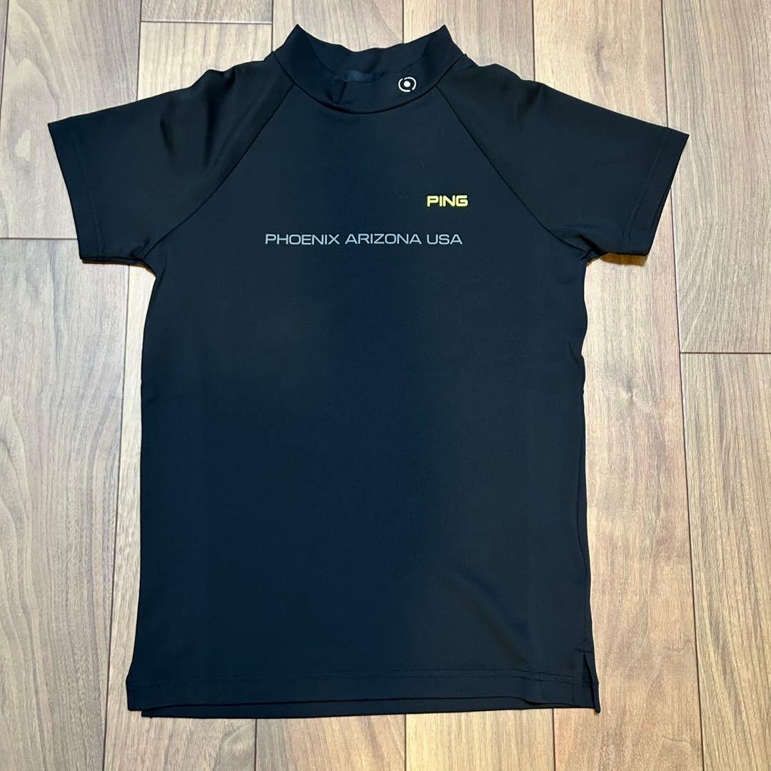 PING モックネック　半袖　スカート　セットアップ　サイズM ブラック　春夏