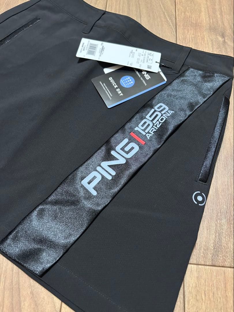 PING モックネック　半袖　スカート　セットアップ　サイズM ブラック　春夏