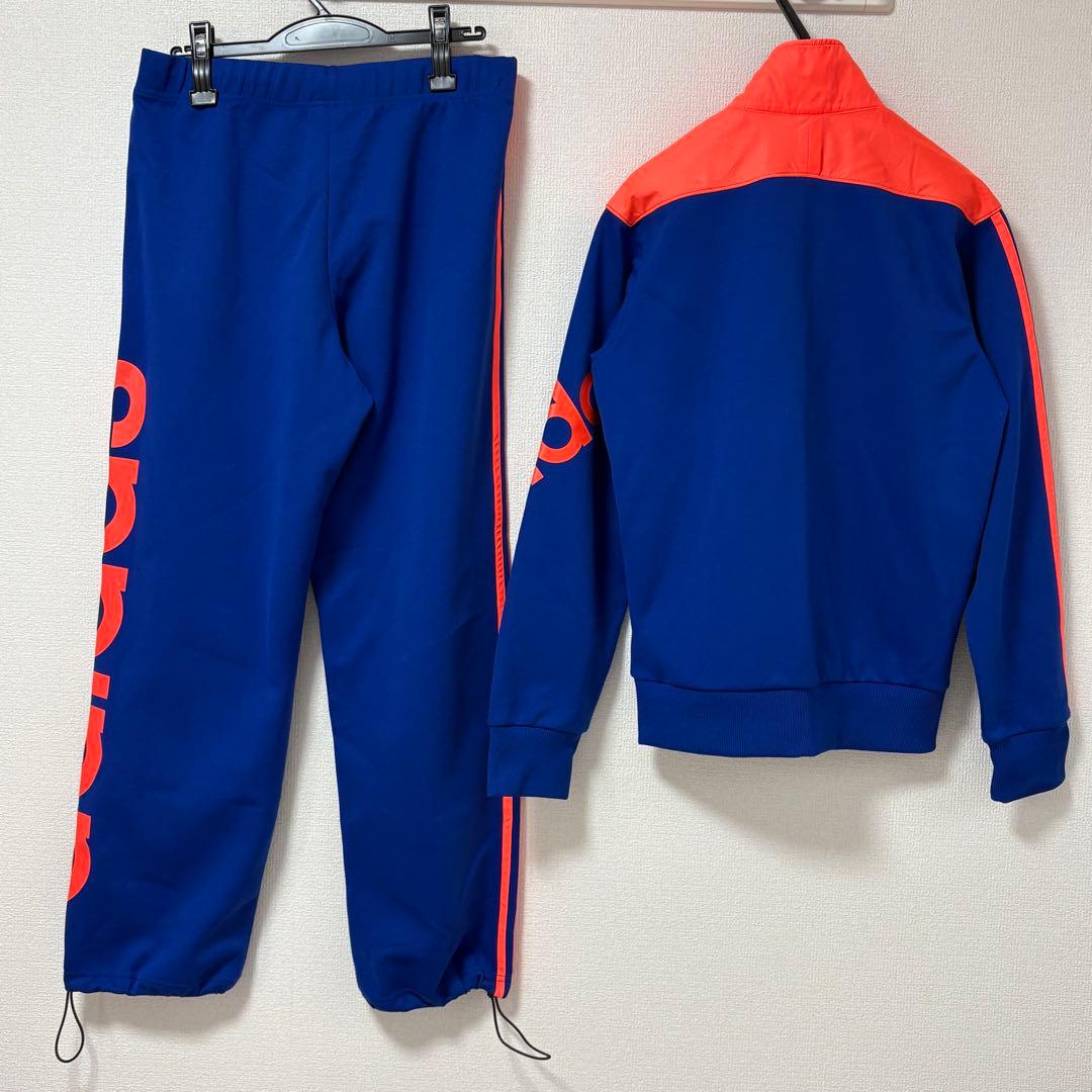 アディダスadidas ジャージ　上下　メンズ　Sサイズ　ブルー　オレンジ