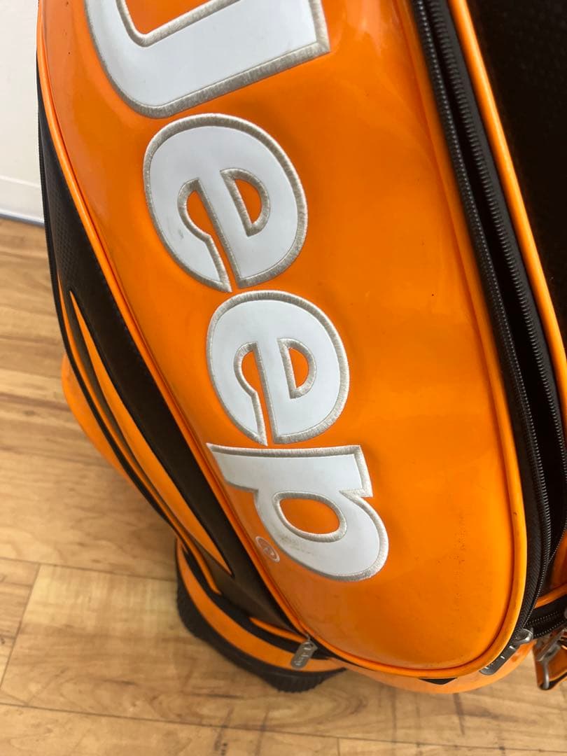 非売品 Jeep ジープ キャディバッグ エナメル オレンジ ゴルフ　車　自動車