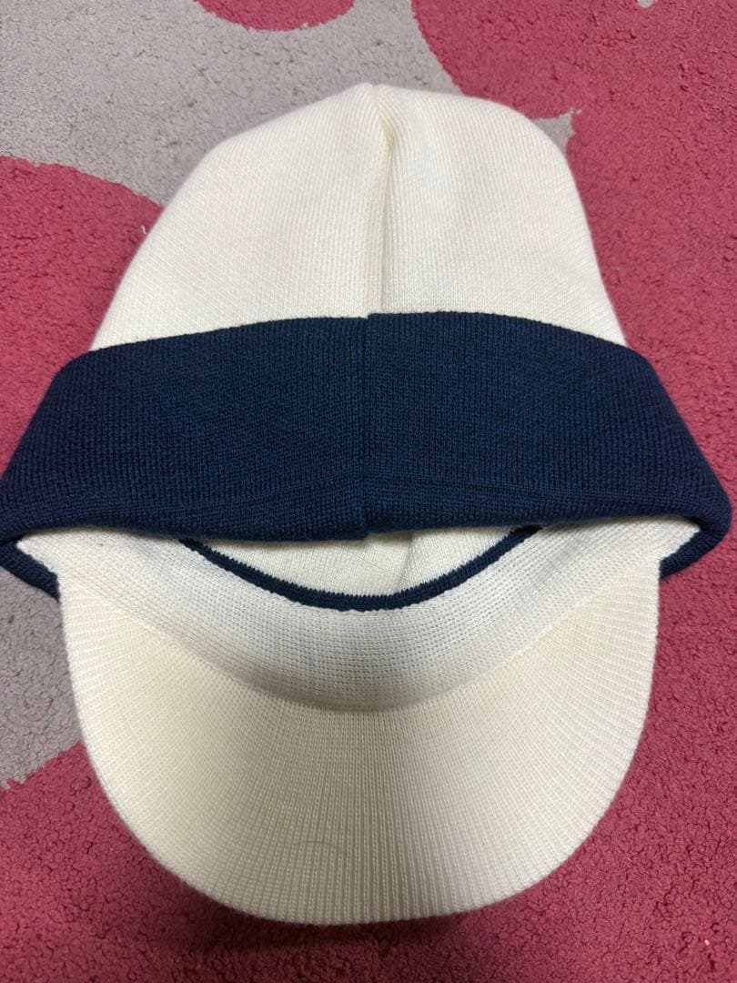 MUTA MARINE 折り返しニット帽 ホワイト ネイビー