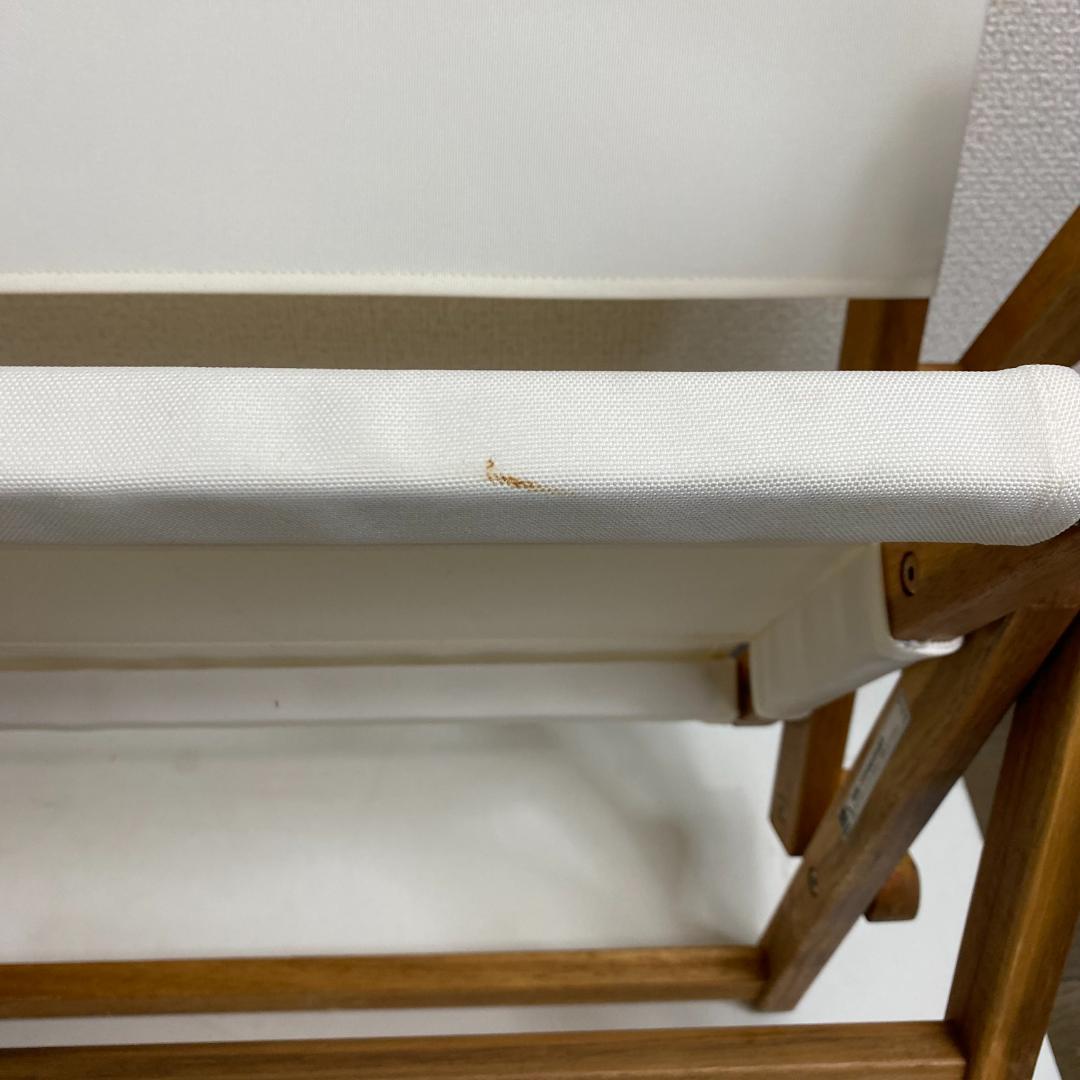 ★2脚セット ニトリ 折りたたみ 木製 ローチェア アイボリー