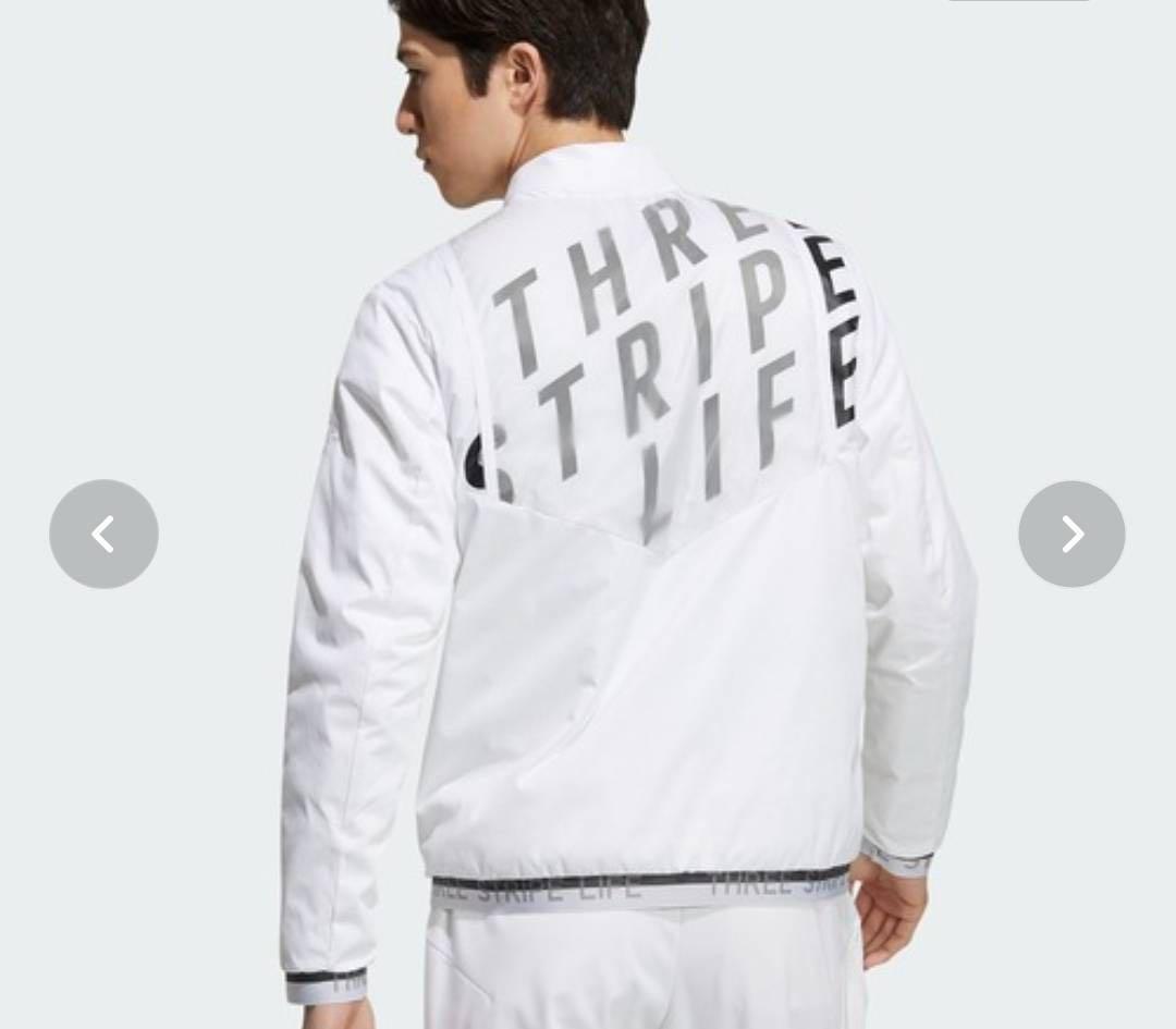 【美品】adidasファブリックコンビネーションミニリップ 中わた長袖ジャケット