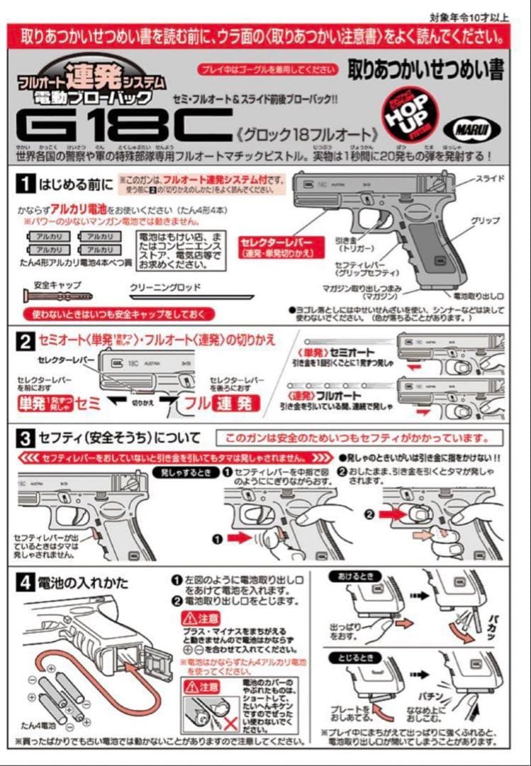 未使用　東京マルイ　カスタム品　グロック18C Glock 電動ブローバック