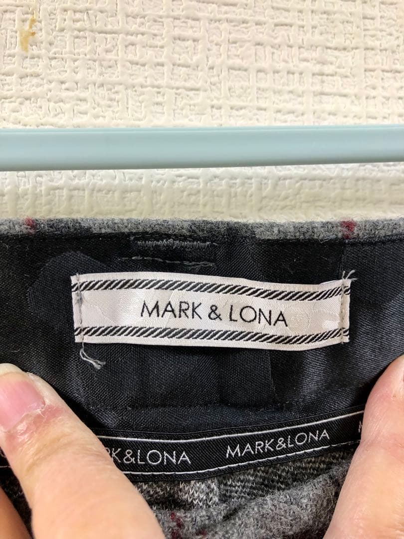 『MARK&LONA』マークアンドロナ パンツ 千鳥格子柄 グレーチェック　L