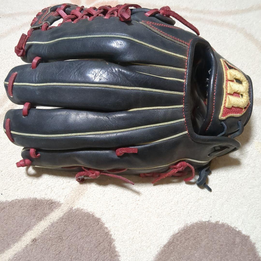 Wilson 軟式グローブ 黒/赤　ウィルソンベアー